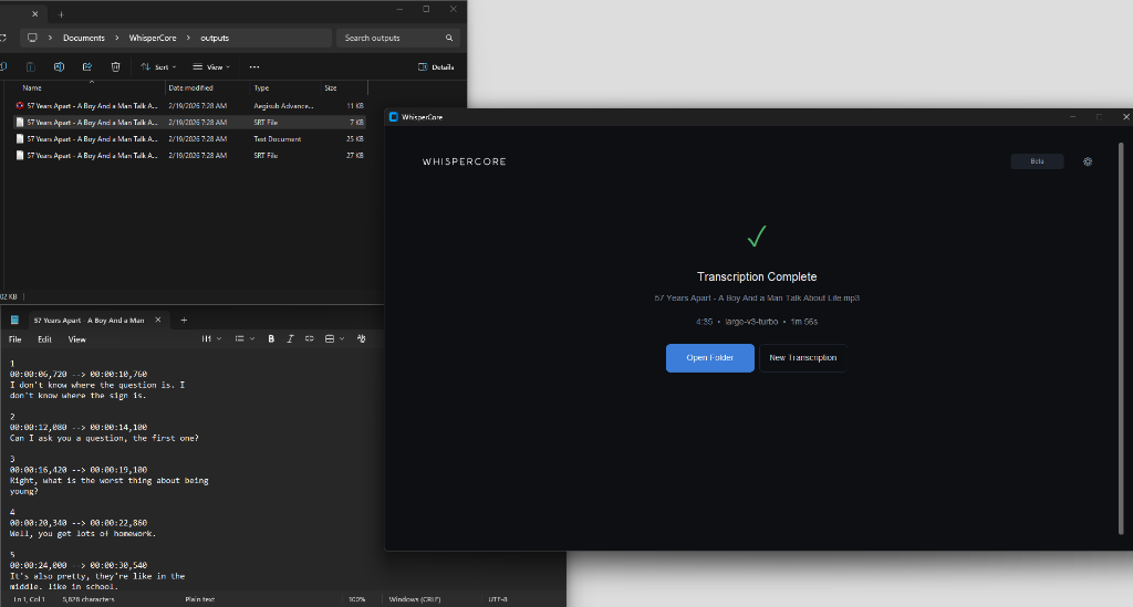 Transcription complete